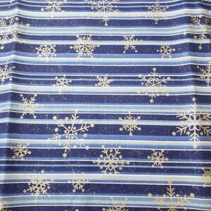 Fabric Traditions Snowflake Print | 1 Yard | Glitter Stripe | Vintage Holiday